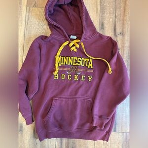 Minnesota Hockey Maroon Hoodie- Youth XL